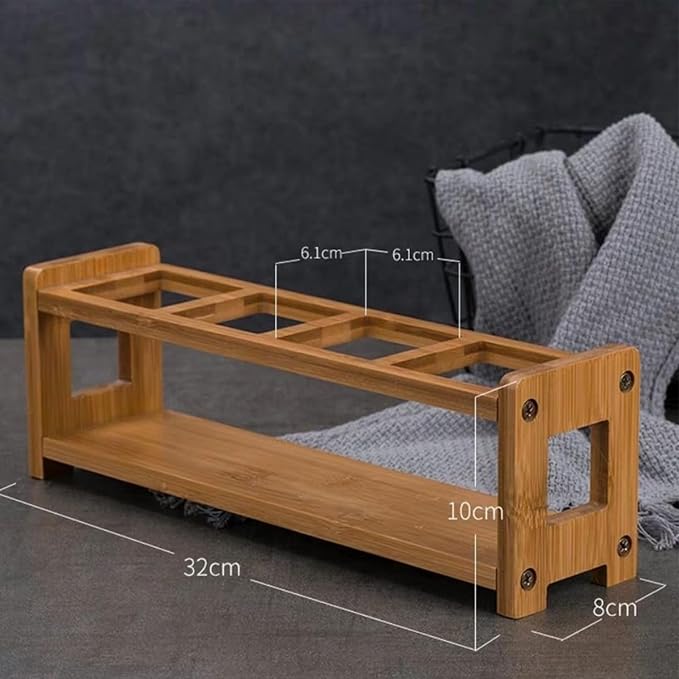 TOPINCN Rack Organizer, Storage Holder Seasoning Storage 4 Holes Shelf - Image 5
