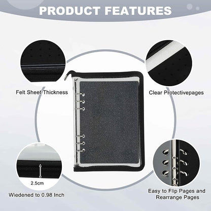 CAPASTEC Pin Bag, Portable Pin Display Book, Brooches Storage - Image 3