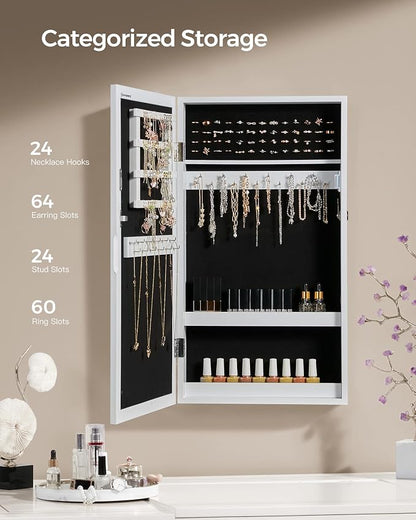 SONGMICS Lockable Jewelry Cabinet Armoire - Image 3