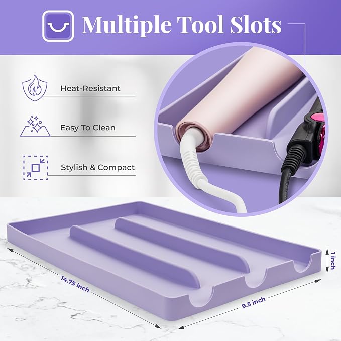 Silicone Hair Tool Organizer – Heat-Resistant Mat & Holder - Image 6