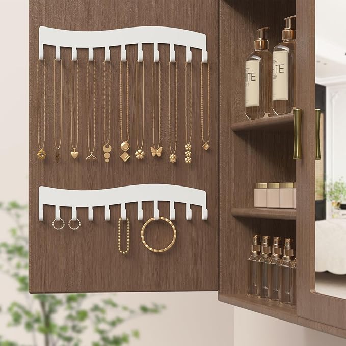 Wall Necklace Organizer Holder: Wall Mounted Jewelry Hanging Storage Necklaces - Image 3