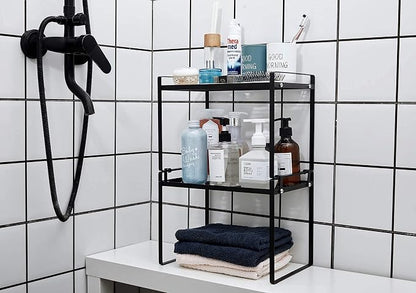 2pk Kitchen Cabinet Shelf Counter Organizer Rack Pantry Storage Bathroom - Image 8