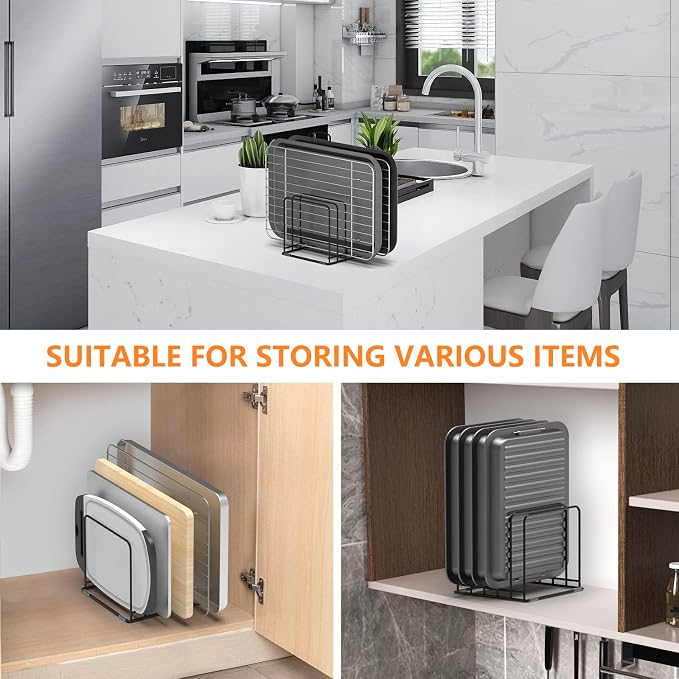 Kitchen Cabinet Organizer, Steel Cookware Holder, Divided Holder - Image 7
