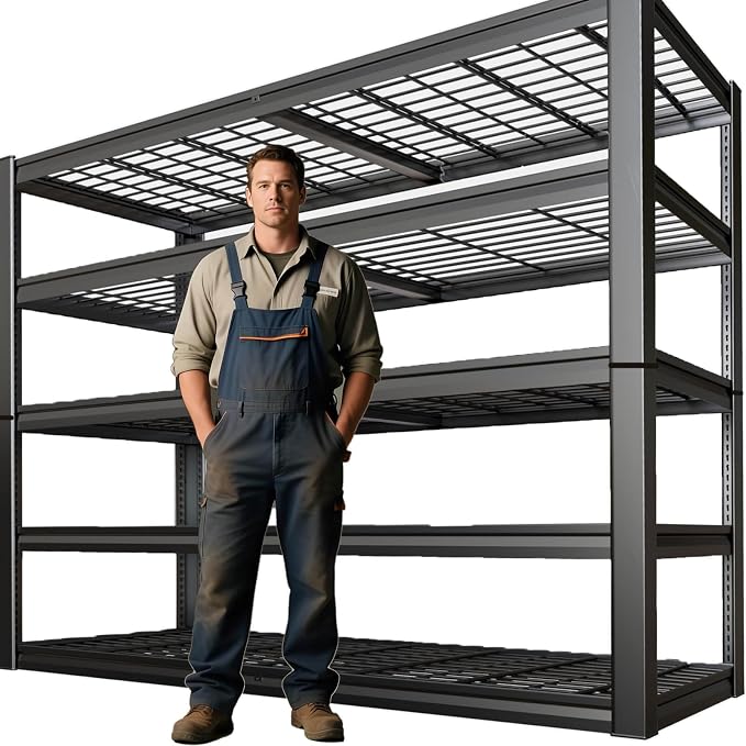 68" Wide Heavy Duty Garage Shelving Units, 5-Tier Deep Storage Shelves by SKZNSA