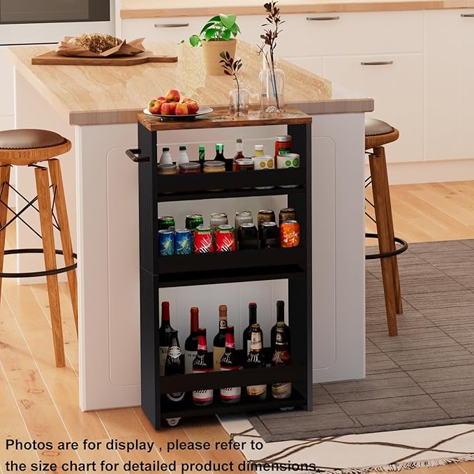 TEAMIX 4 Tier Slim Storage Cart - Image 2