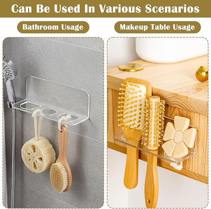 Bathroom Hair Brush Holder Wall Mounted Hair Brush Organizer - Image 2