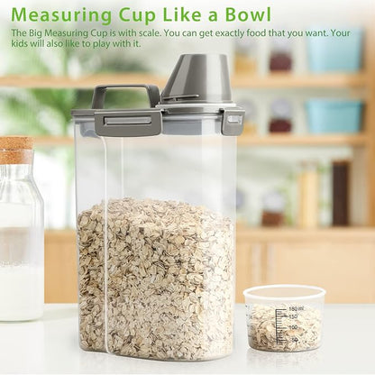 Rice Airtight Storage Container, 3 to 5Lbs Cereal Dry Food Flour Bin, Pet Dog - Image 5