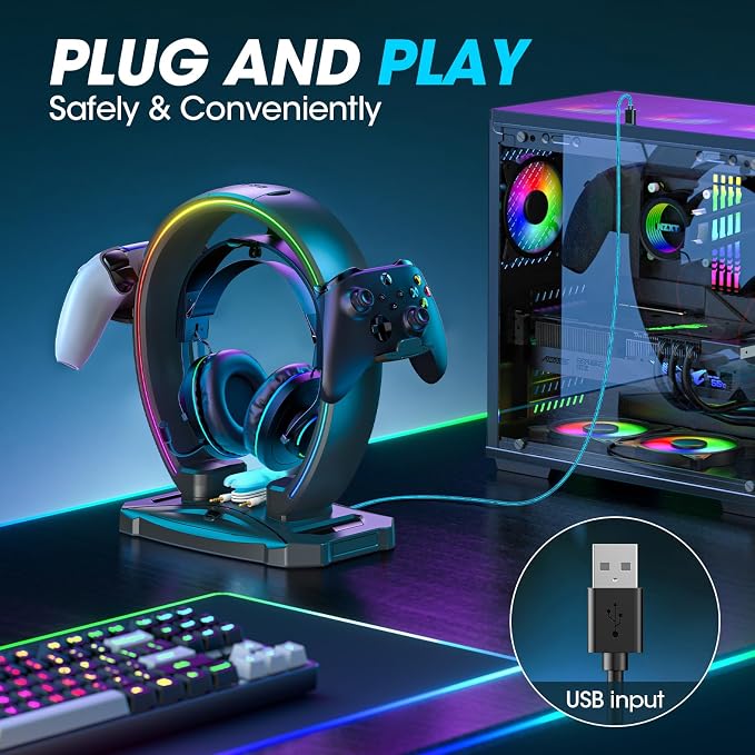 KDD RGB Headphone & Controller Stand - Image 2