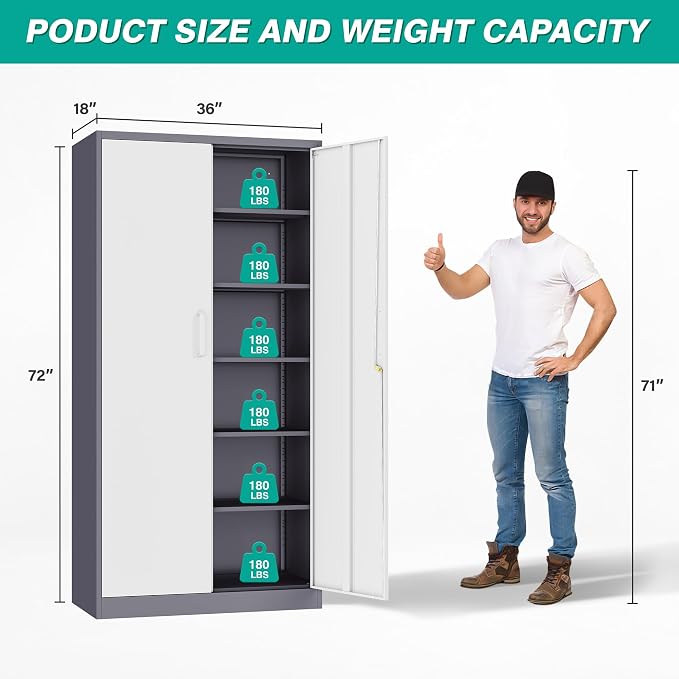 Wide & Deep Metal Storage Cabinet - Image 3