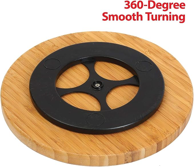 YBM HOME Bamboo Wooden Non-Skid Spinner - Image 2