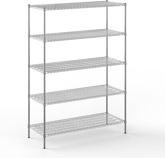 24" Deep x 60" Wide x 86" Height Wire Shelving Kit | 5-Tier | NSF Commercial by Regal+Altair