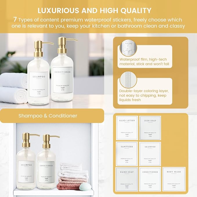 Glass Soap Dispenser for Kitchen, Farmhouse Dish Soap Dispenser&Hand Soap - Image 4