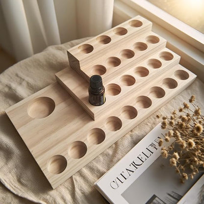 Wooden Essential Oil Rack 4 Tier Essential Oil Holder Shelves - Image 5