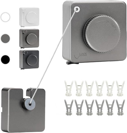 15.7Ft Retractable Clothesline Indoor an Anti-sag Retractable Clothesline by Unknown