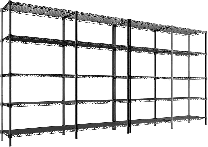 REIBII1450LBS Metal Shelving Unit Storage Shelves 5 Tier Wire Shelving 58.1''W by REIBII