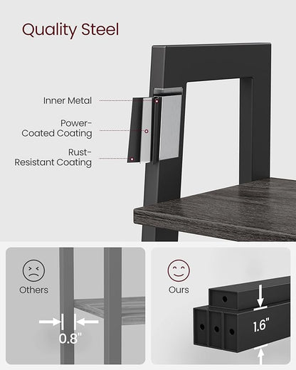 VASAGLE Ladder Shelf, 4-Tier Bookshelf, Storage Rack, Bookcase - Image 6