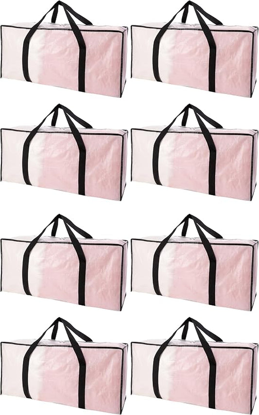 Extra Large Moving Bags with Zippers & Carrying Handles, Heavy-Duty Storage Tote by PANDA+JOYS