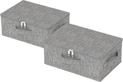 Blanket Bags with Lid, Foldable Underbed Storage Bins, Home Basket Container by Unknown