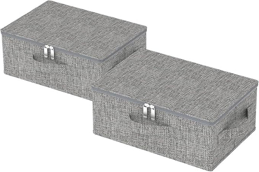 Blanket Bags with Lid, Foldable Underbed Storage Bins, Home Basket Container by Unknown
