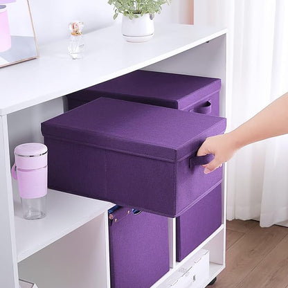 HOONEX Storage Bins with Lids for Organizing, Storage Boxes with 2 Carry - Image 4