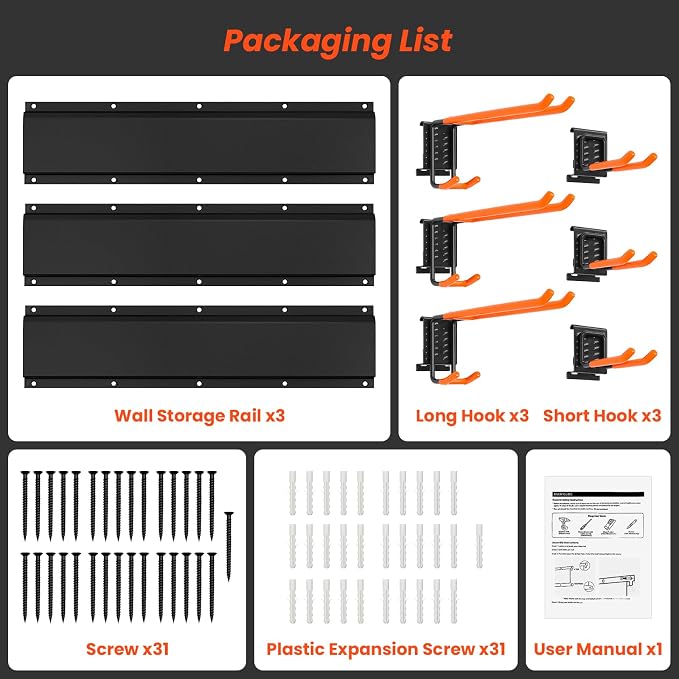 ELECROW Garage Storage Organizer, Wall Mount Rack - Image 7