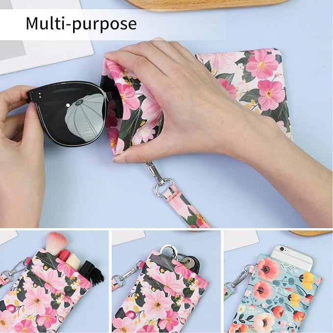 Double Eyeglass Case Soft Dual Glasses Case - Image 5