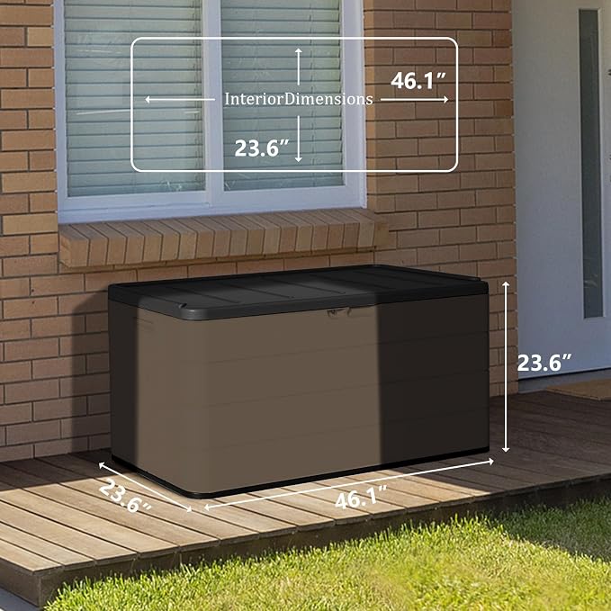 ZZM 110 Gallon Outdoor Deck Box - Image 4