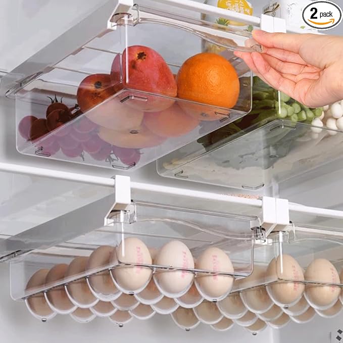 Yatmung 2 Pack Fridge Drawer Organizer by Yatmung