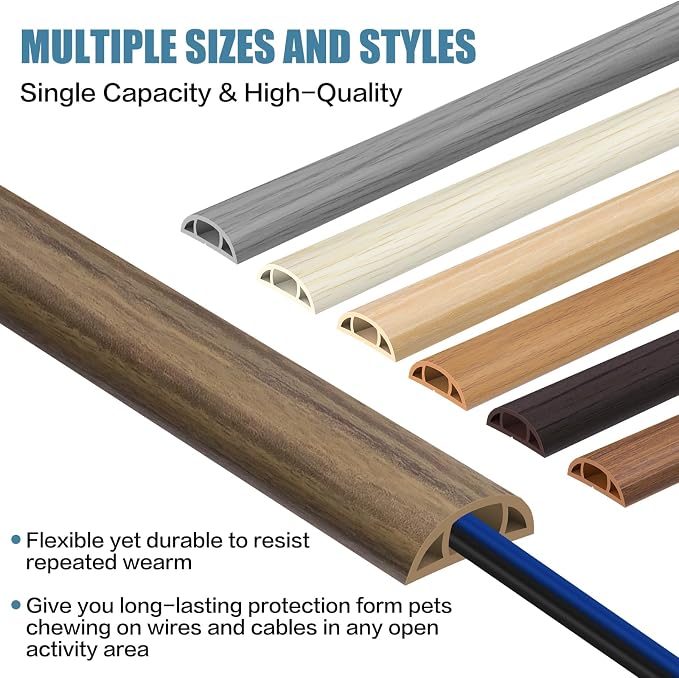 Floor Cord Covers for Wires 10FT Cable Hider Wire Cover Self Adhesive Cord - Image 6