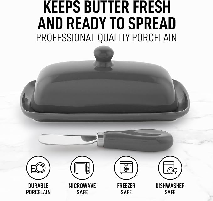Zulay Butter Dish With Lid For Countertop - Image 2