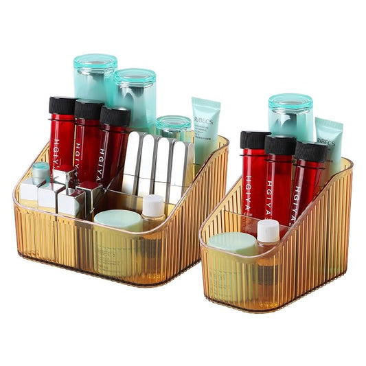 Amber Makeup Organizer, Makeup Brush Holder 8 Cups by OSteedWares