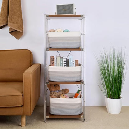 Large Storage Baskets for Shelves, Closet Organizers Bins for Clothes Blanket - Image 4