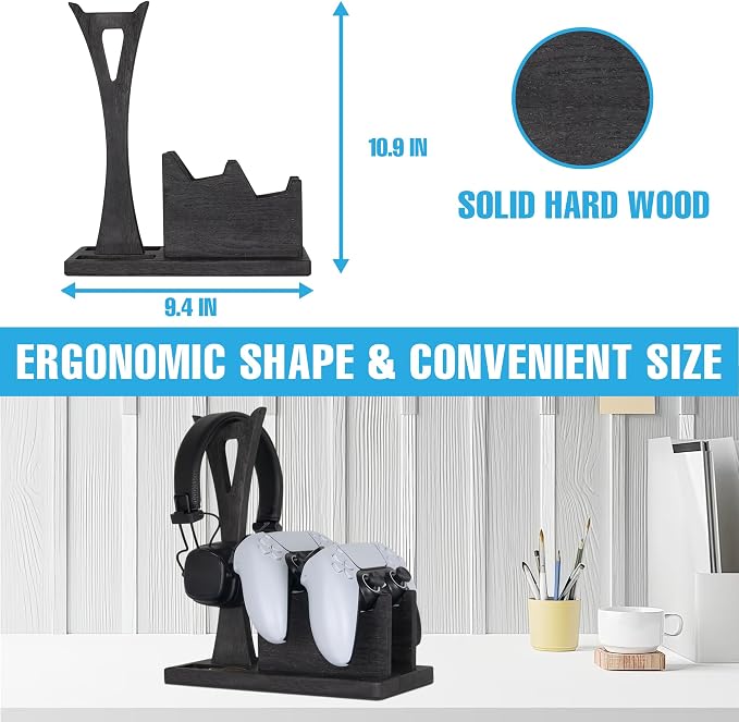 Gamer Gifts for Men Teenage Boy Controller Holder & Headphone Stand, Stylish - Image 6