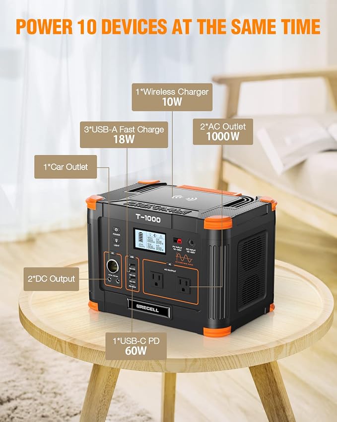 GRECELL 1000W Solar Generator - Image 6
