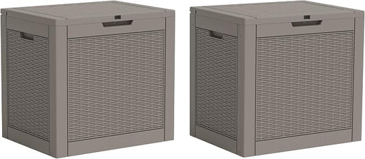 32 * 2 Gallon Outdoor storage deck Box Waterproof ，garden tool, backyard cushion by WTFGO