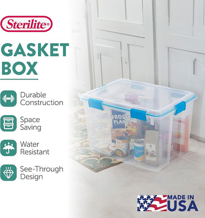 Sterilite 12-Pack Gasket Box, Weather-Resistant Storage Bins - Image 3