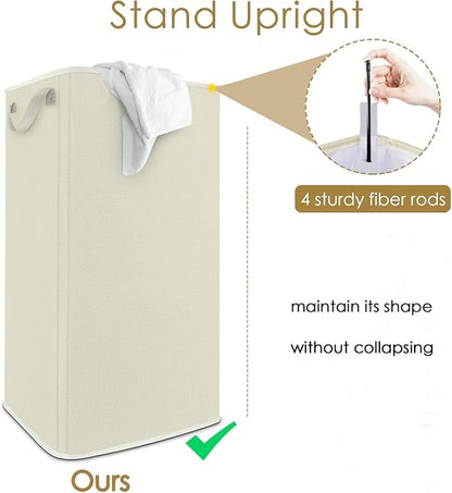 SNIGJAT Extra Large Laundry Hamper, 100 L Tall Laundry Basket - Image 3