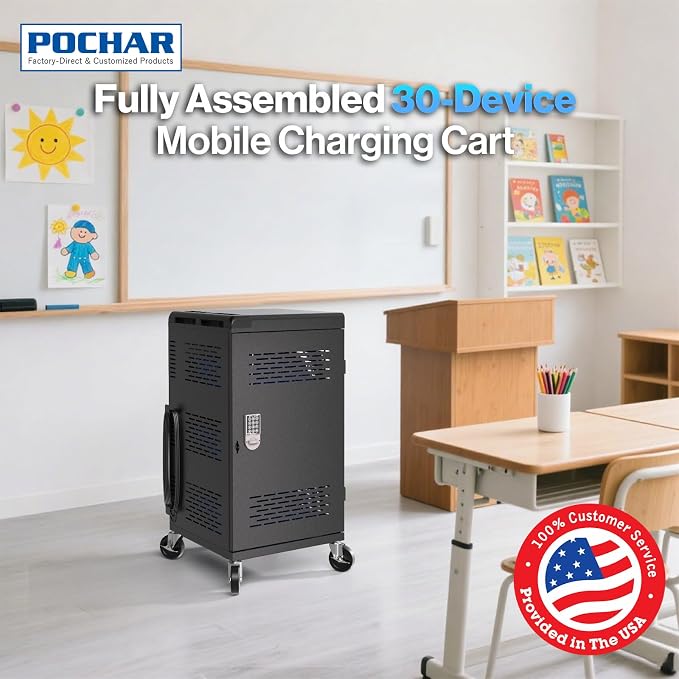 8 Pack | Fully Assembled 30 Bay Multi Device Charging Station - Image 2