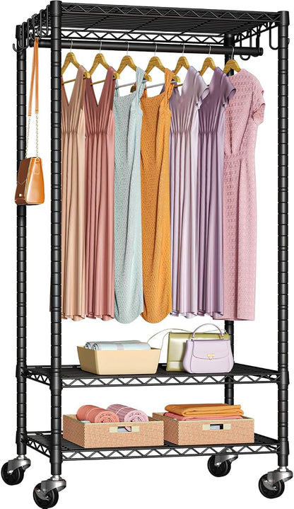FUTASSI P6 Medium Rolling Clothes Rack Heavy Duty, Clothing Racks by FUTASSI