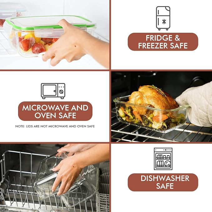 Razab 35 Pc Set Glass Food Storage Containers - Image 4