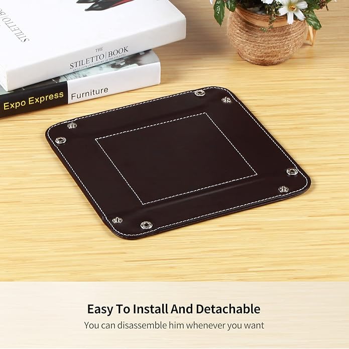 YAPISHI Key Dish Bowl for Men, Entryway Catchall Holder Bedside Table Valet - Image 4