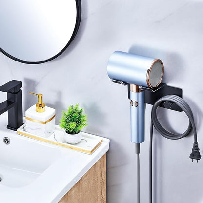 Hair Dryer Holder Wall Mounted, Blow Dryer Holder, Adhesive Hairdryer Holder - Image 9