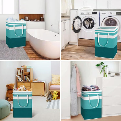 HomeHacks 2-Pack Large Laundry Basket, Waterproof, Freestanding Laundry Hamper - Image 6