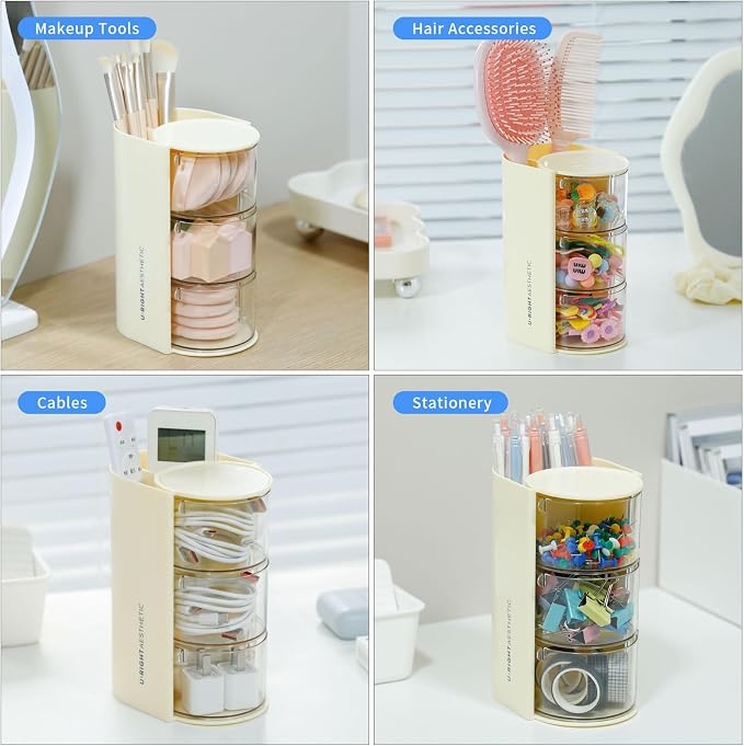 FABROK 3-Layer Clear Hair Accessories Organizer - Image 5