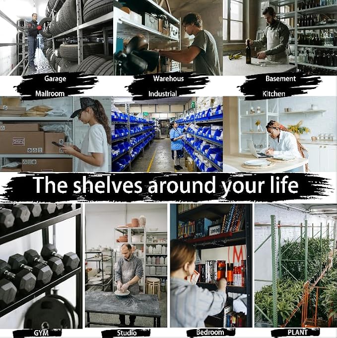 Storage Shelving Unit Height Heavy Duty Garage Shelves Metal Utility Rack - Image 9