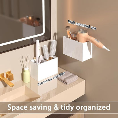 Hair Tool Organizer, Wall Mount Hair Dryer Holder - Image 3