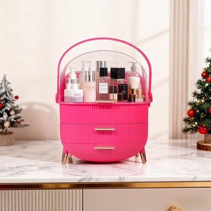 MASSY Egg Shape Makeup Storage Box, Countertop Portable Vanity Cosmetics - Image 6