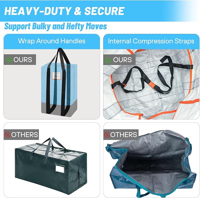 2 Pack Moving Bags, Heavy Duty Storage Bags - Image 3