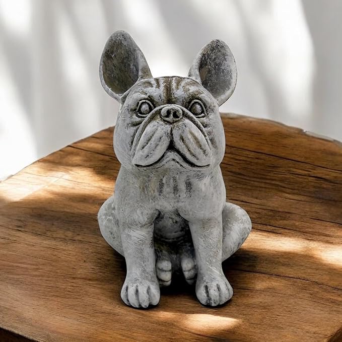 Top Brass Cute French Bulldog Eyeglass Holder – Whimsical Reading Glasses Stand - Image 2