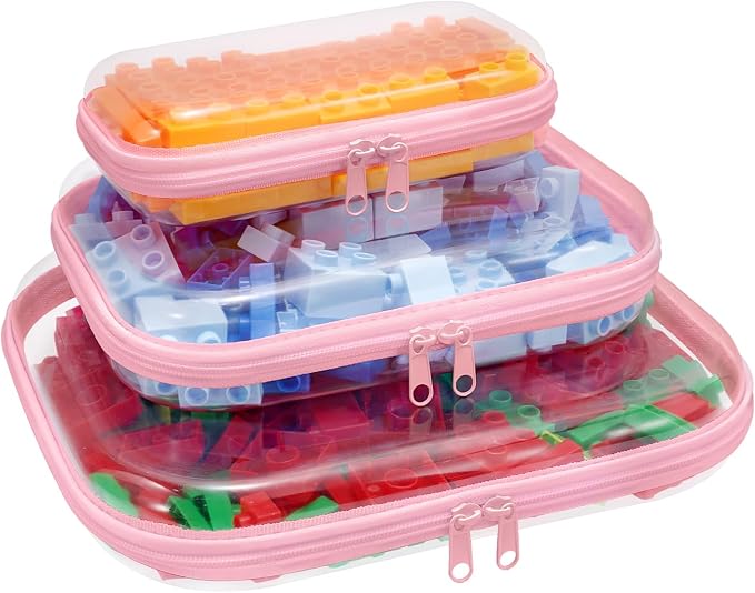 Clear Hard Plastic Zipper Case, Transparent Double Zippers Hard Pouch by Unknown